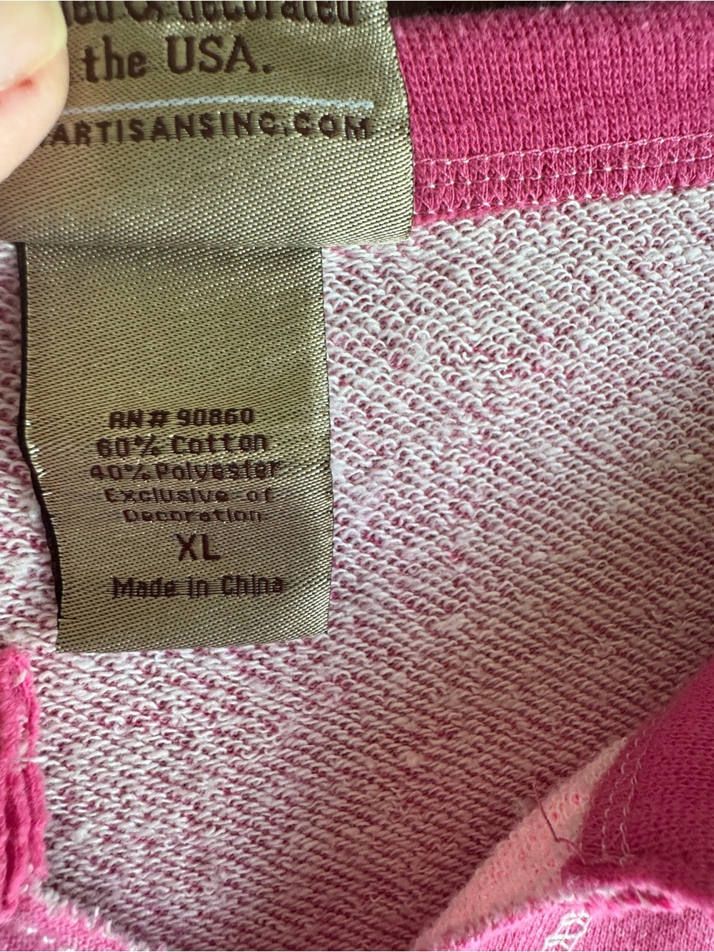 Artisans Pink Long Sleeve V Neck Shirt Size XL - Picture 5 of 5